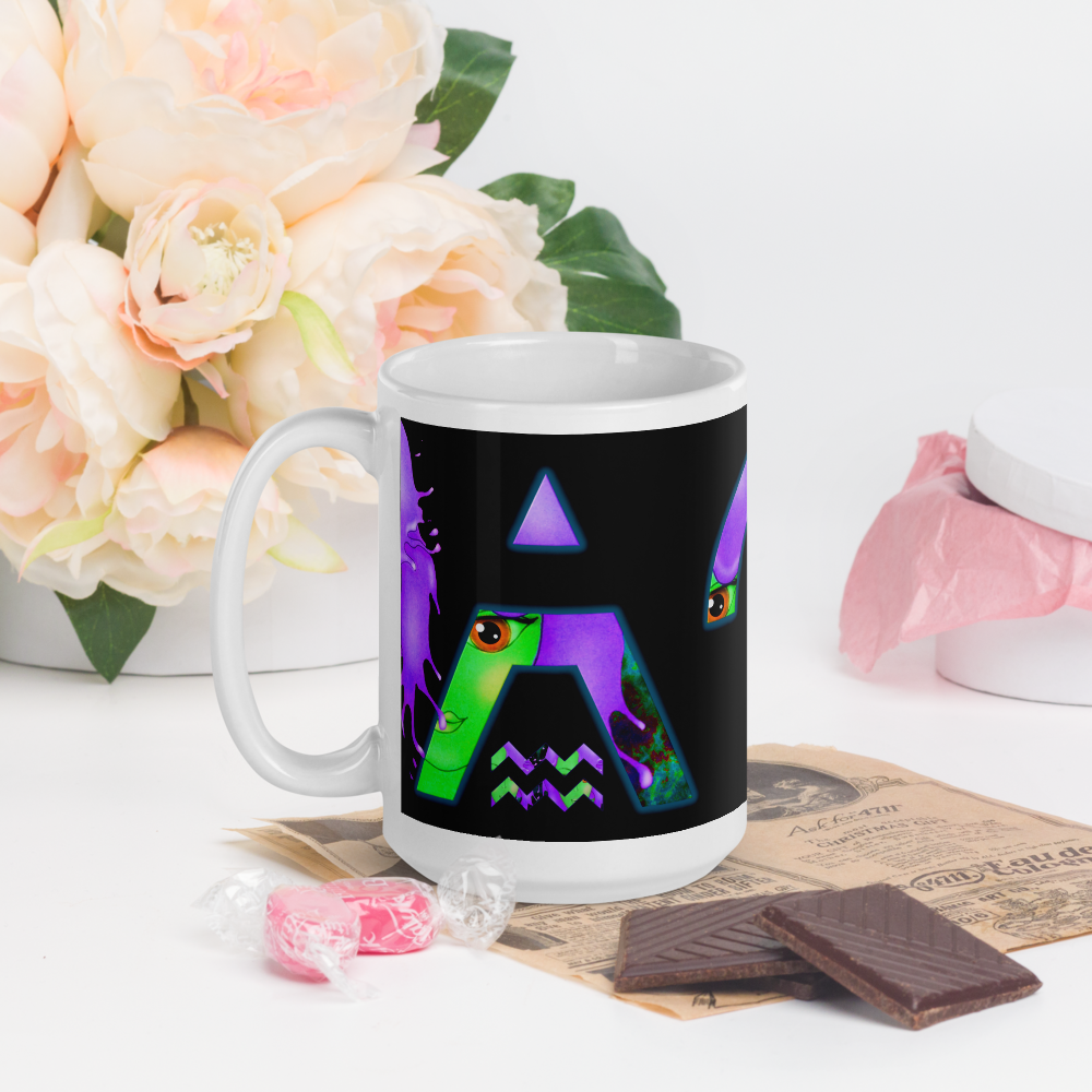 Unique Travel Coffee Mug for Aquarius . Personalized work-from-home travel mug. WickedYo